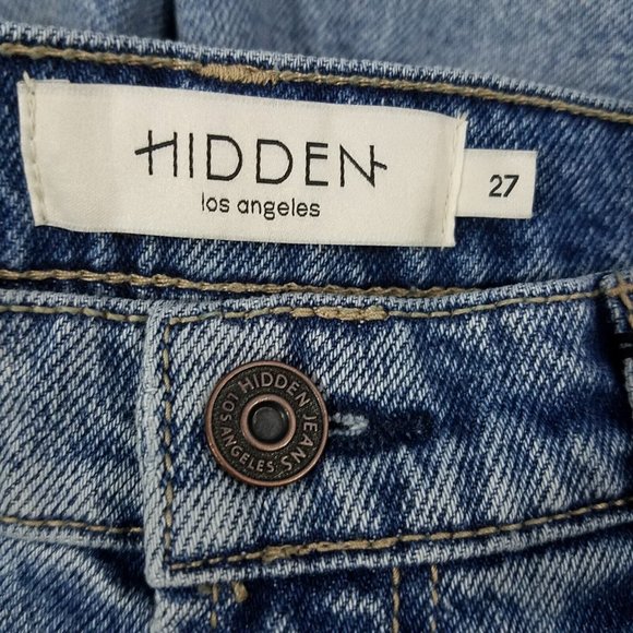 HIDDEN Los Angeles Distressed Logan Pleat Dad Jeans Womens Size 27 - Picture 4 of 5